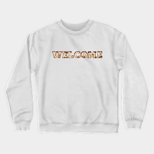 Welcome Word with Gold Metallic Light Bulbs Crewneck Sweatshirt